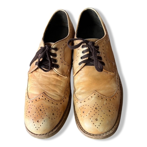 Bed Stu Tan Distressed Leather Oxford Shoes Size 10.5 - Picture 2 of 6